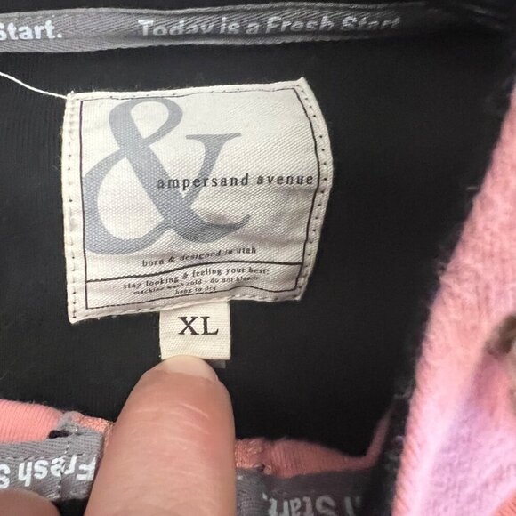 Ampersand Avenue Womne's 1/2 Zip Hoodie Colorblock Size XL - Picture 8 of 9